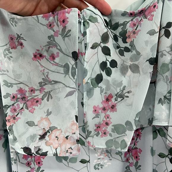 Adrianna Papell Floral Off-Shoulder Midi Dress - Picture 9 of 11